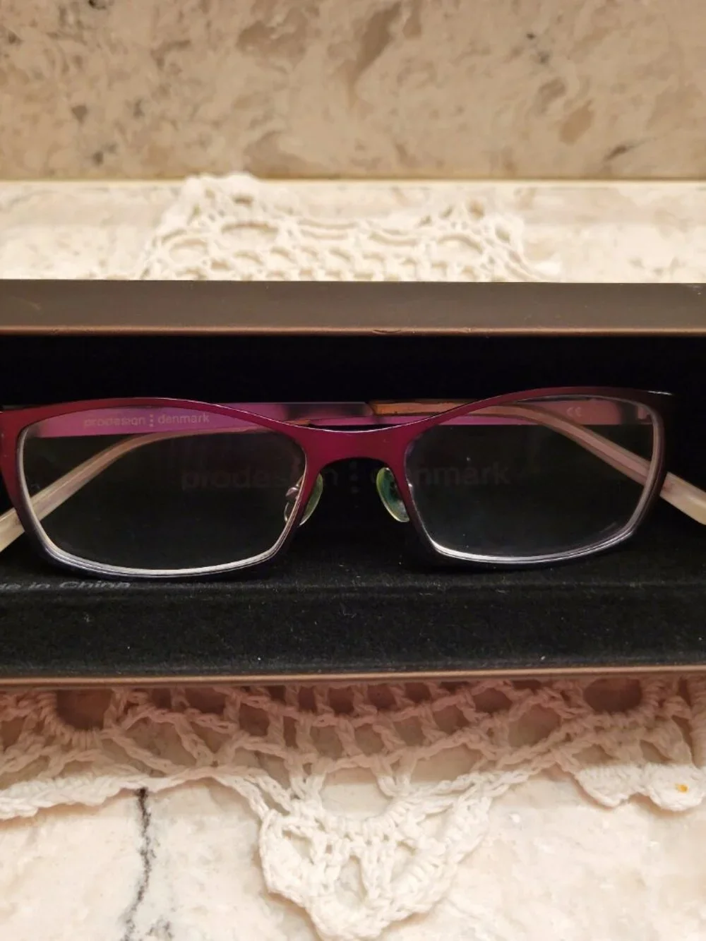 PRODESIGN DENMARK TITANIUM EYEGLASSES FRAMES 1258 PINK FULL RIM METAL ORIG. CASE